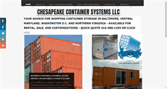 Desktop Screenshot of chesapeakecontainers.com
