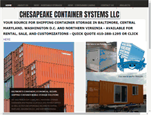 Tablet Screenshot of chesapeakecontainers.com
